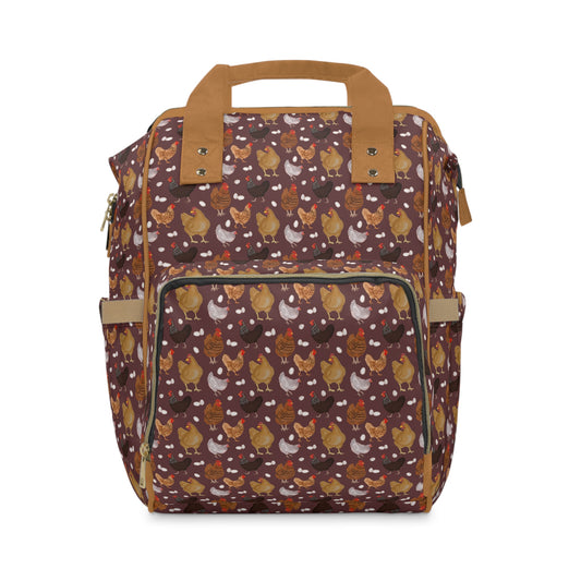 Wild Chickens Diaper Bag Backpack
