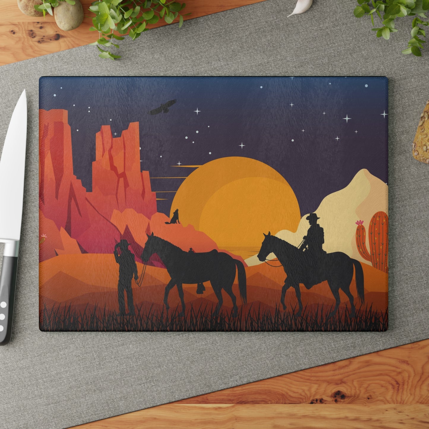 Western Sunset Cutting Board