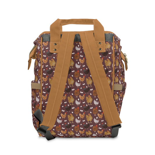 Wild Chickens Diaper Bag Backpack