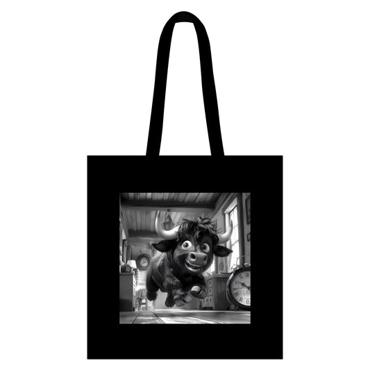 Moooo-ving Quick! Canvas Tote