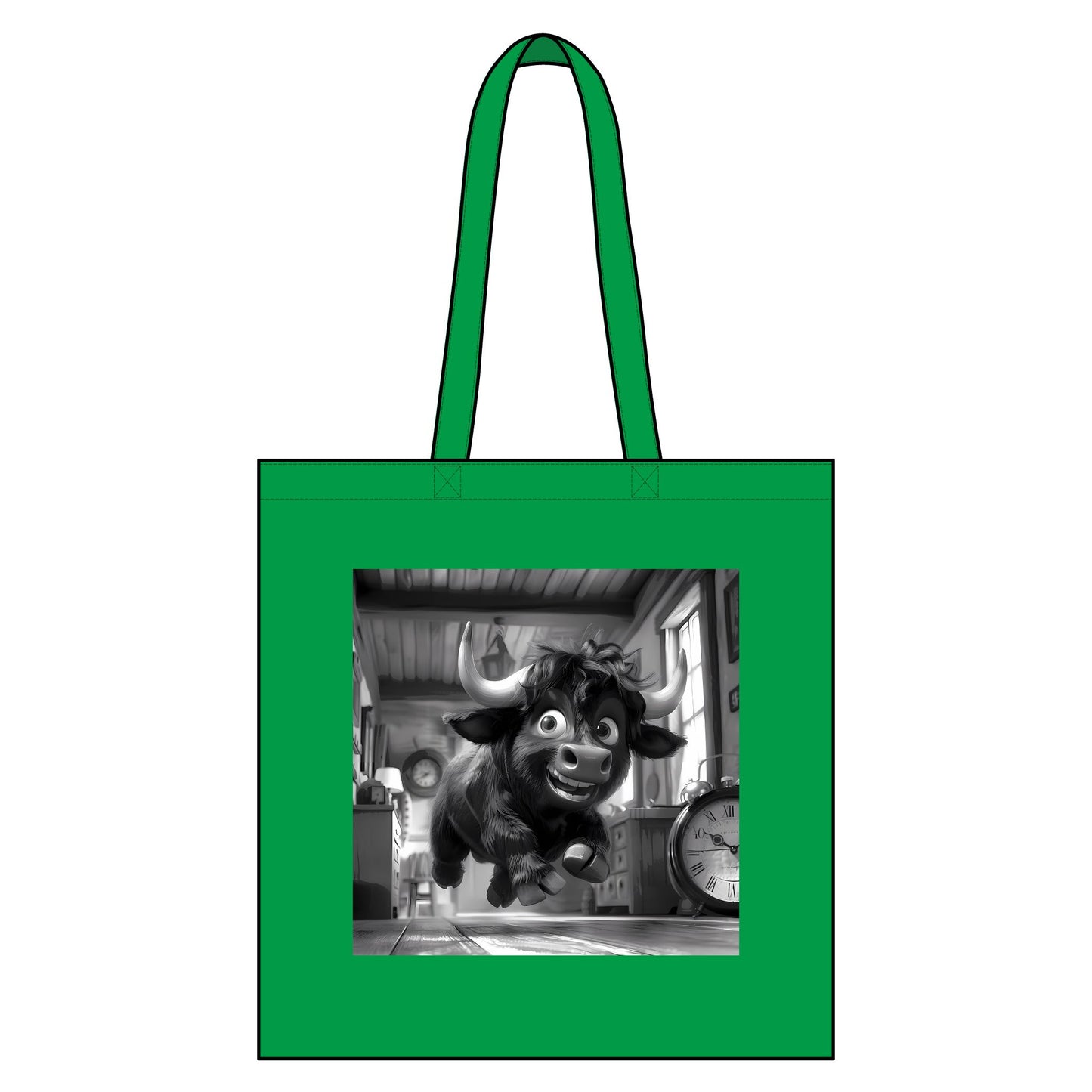 Moooo-ving Quick! Canvas Tote