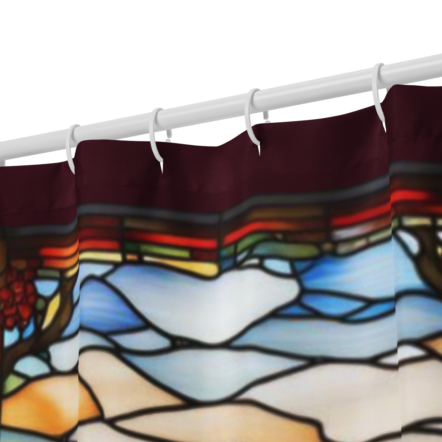 Stained Glass Barnyard Shower Curtain