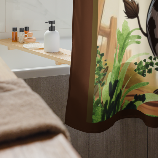 Ta-Da Cow Shower Curtain